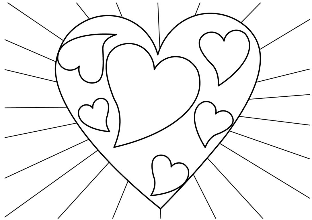 Valentines Day Coloring Page For