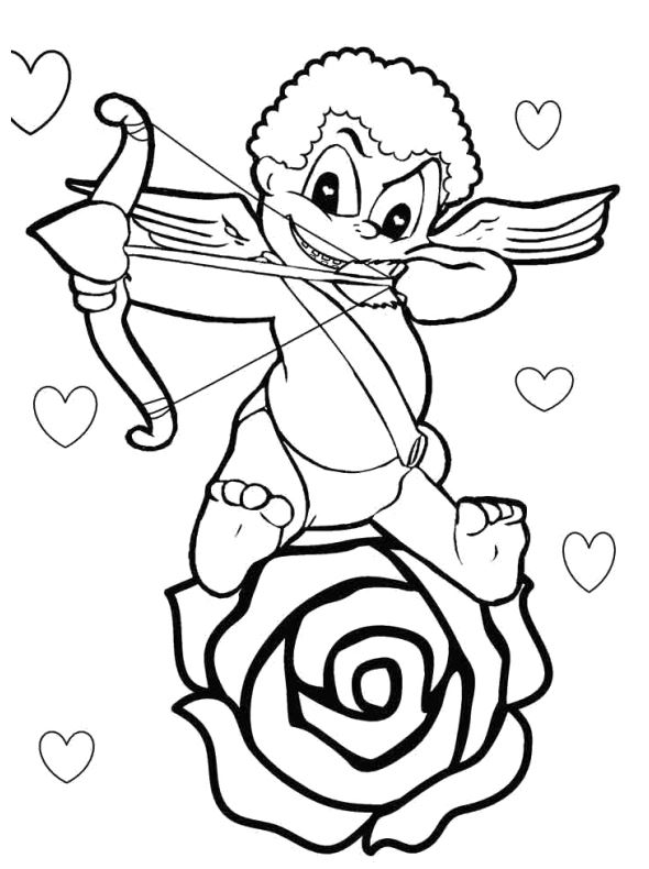 Valentines Day Cupid Coloring