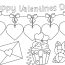 Valentines Day Decorations Coloring Page